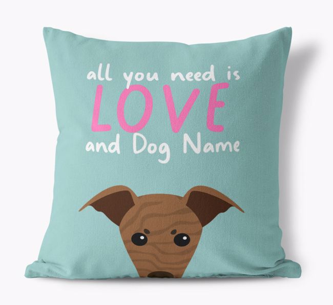 All You Need Is Love: Personalized {breedFullName} Canvas Pillow